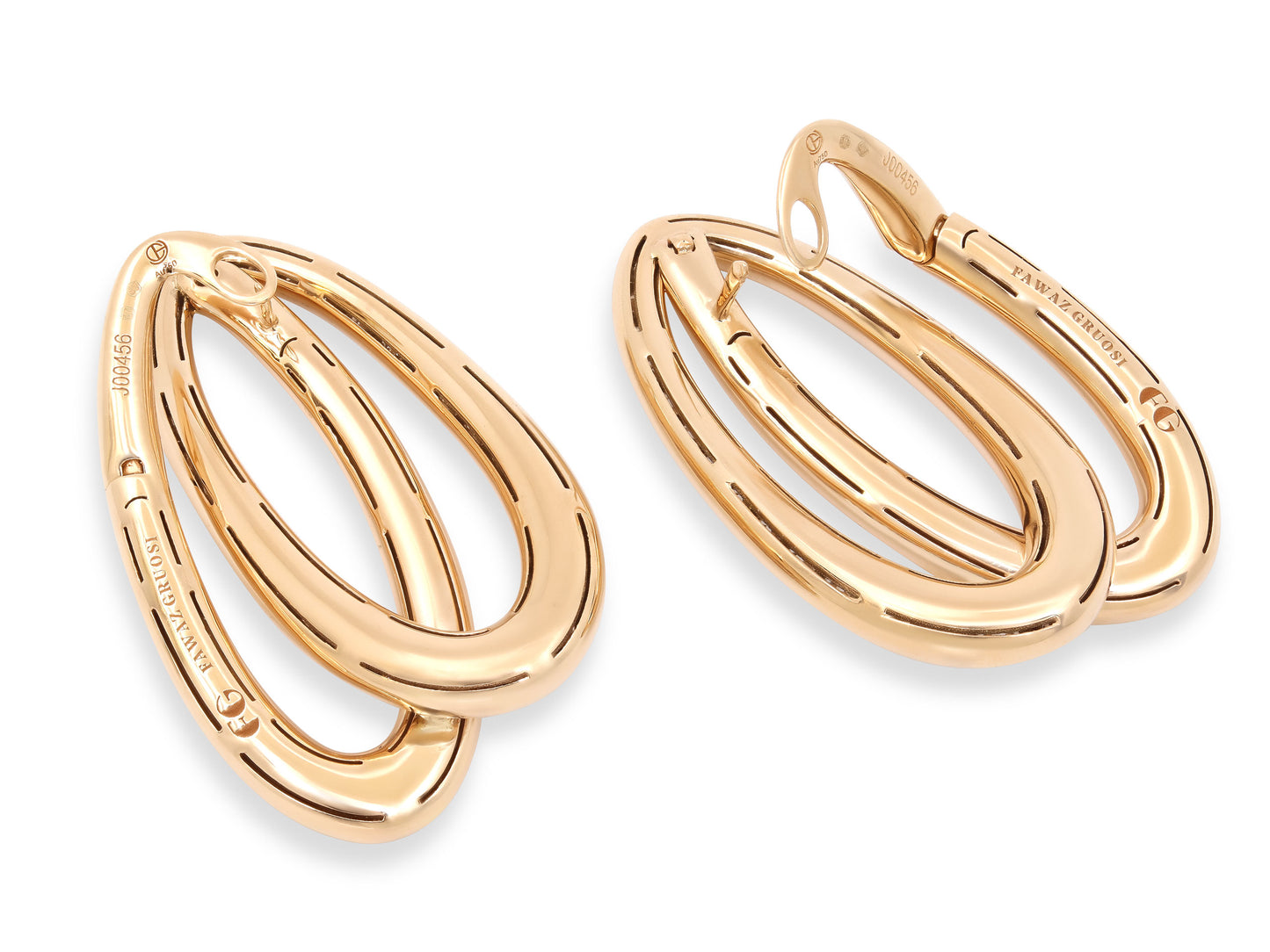 Fawaz Gruosi 'Enlaced' Diamond Earrings in 18K Rose Gold