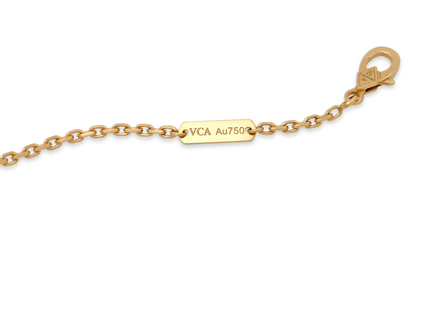 Van Cleef & Arpels 'Magic Alhambra' Carnelian Necklace in 18K Gold