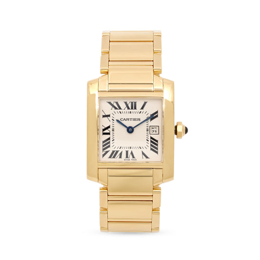 Cartier 'Tank Francaise' Watch in 18K Gold, 25 mm