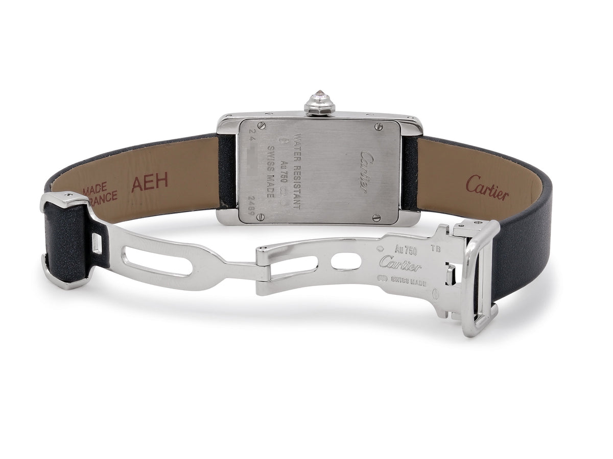 Cartier 'Tank Américaine' Diamond Watch in 18K White Gold