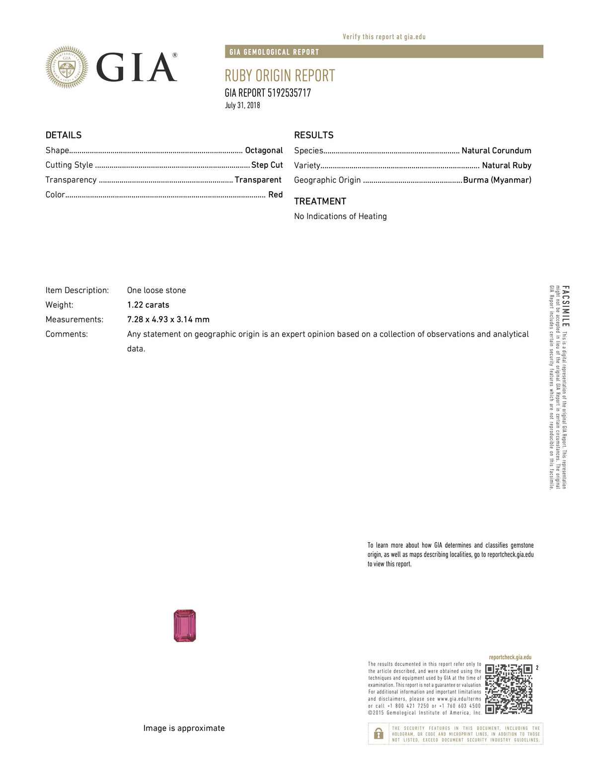  report image for Beladora 'Bespoke' Three Stone Burma Ruby and Diamond Ring in Platinum