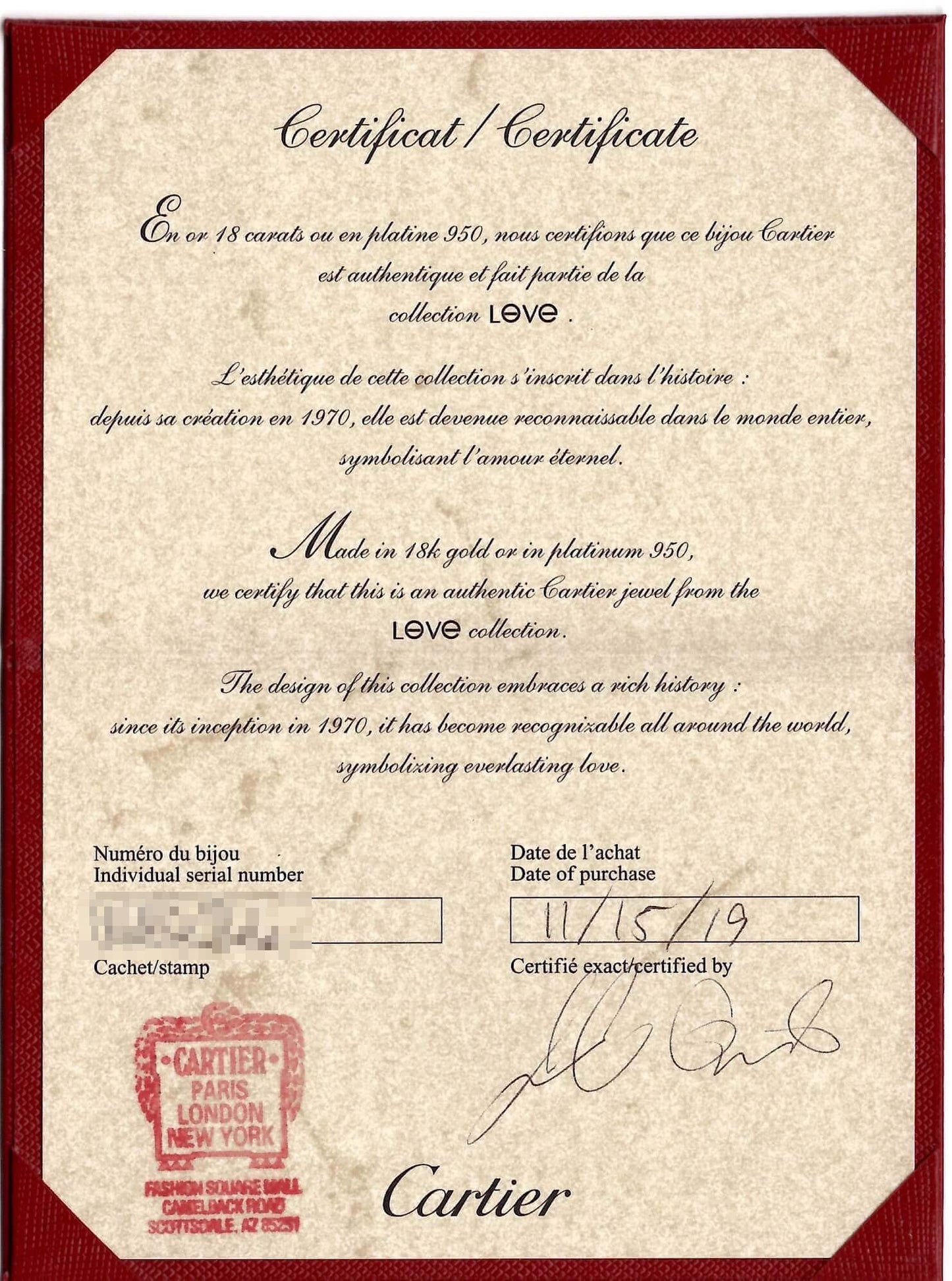 CERTIFICATE