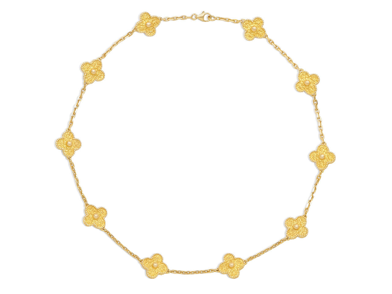 Van Cleef & Arpels 'Vintage Alhambra' Necklace, 10 Motifs, in 18K Gold