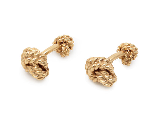 Tiffany & Co. Woven Knot Cufflinks in 14K Gold
