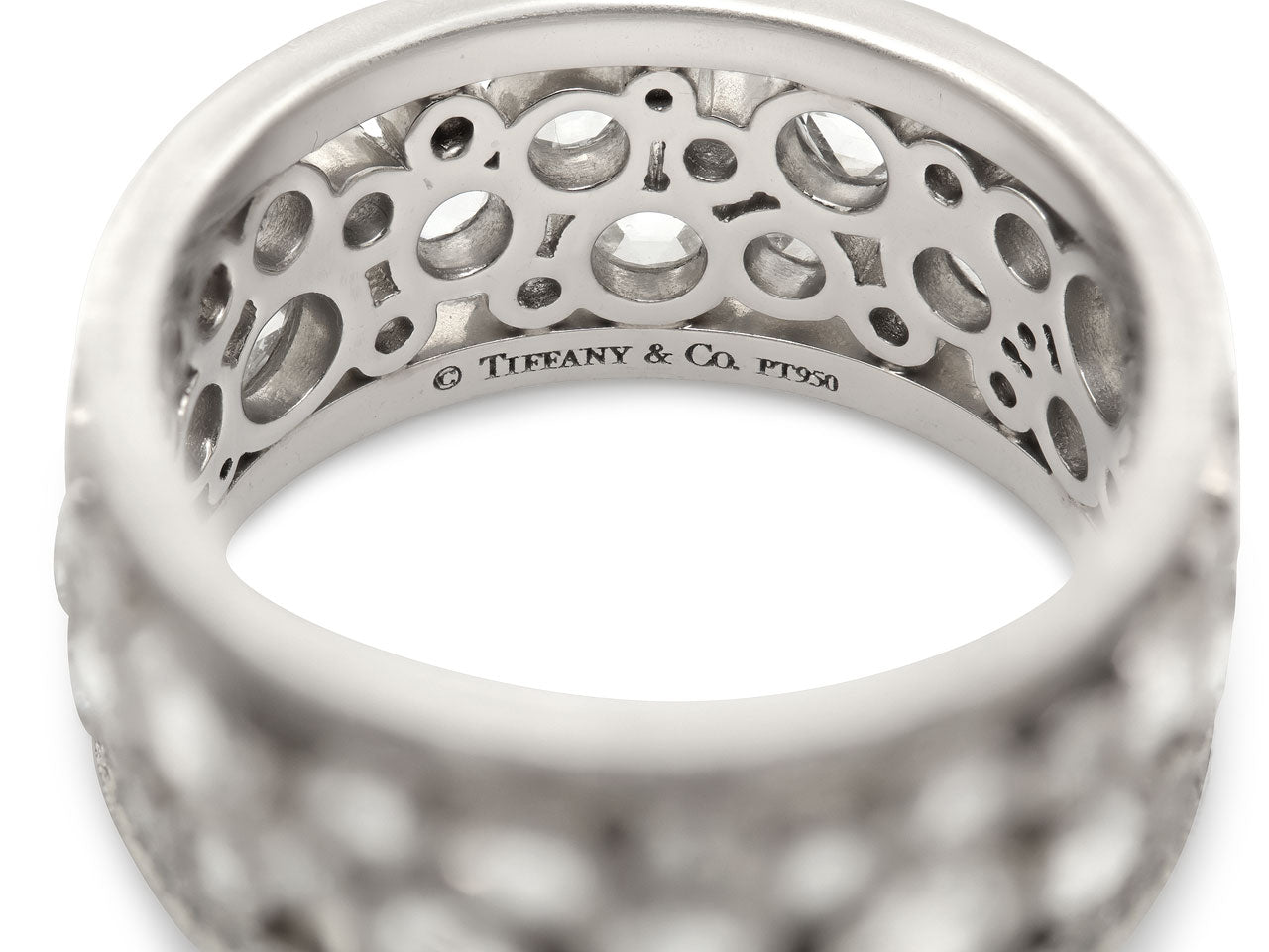 Tiffany & Co. 'Cobblestone' Diamond Band in Platinum