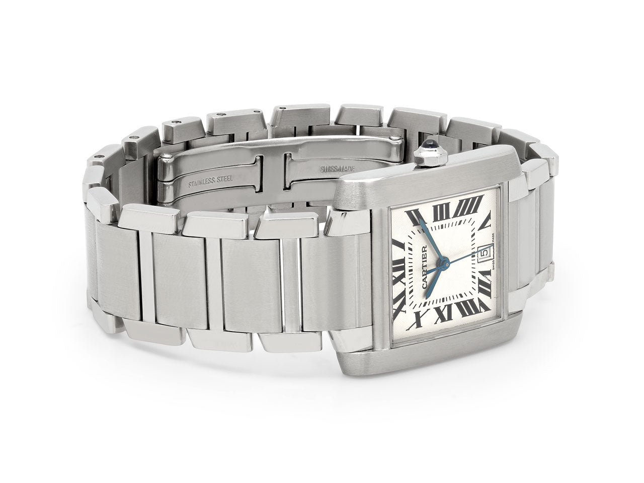 Cartier 'Tank Française' Watch in Stainless Steel, 28 mm