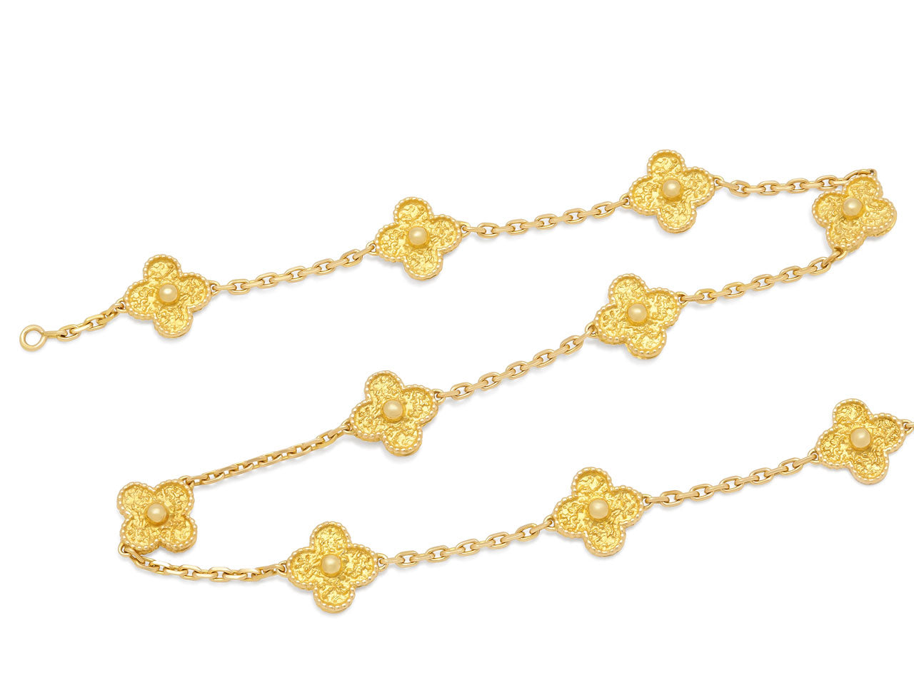 Van Cleef & Arpels 'Vintage Alhambra' Necklace, 10 Motifs, in 18K Gold