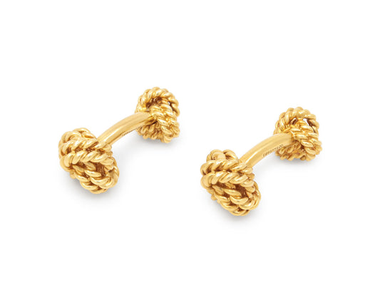 Tiffany & Co. Woven Knot Cufflinks in 18K Gold