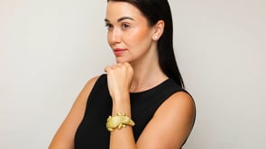 Kieselstein-Cord Alligator Bangle in 18K 'Green Gold #519292