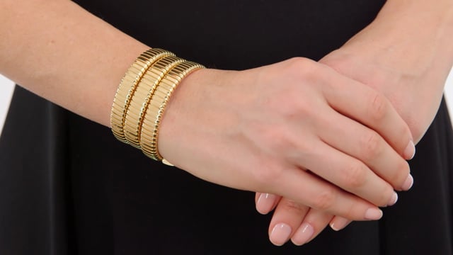 Gold coil bracelet outlet