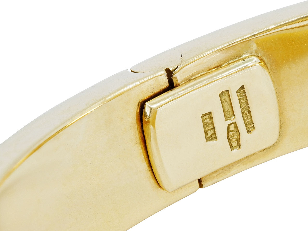 Vintage Carlo Weingrill Diamond Bangle Bracelet in 18K