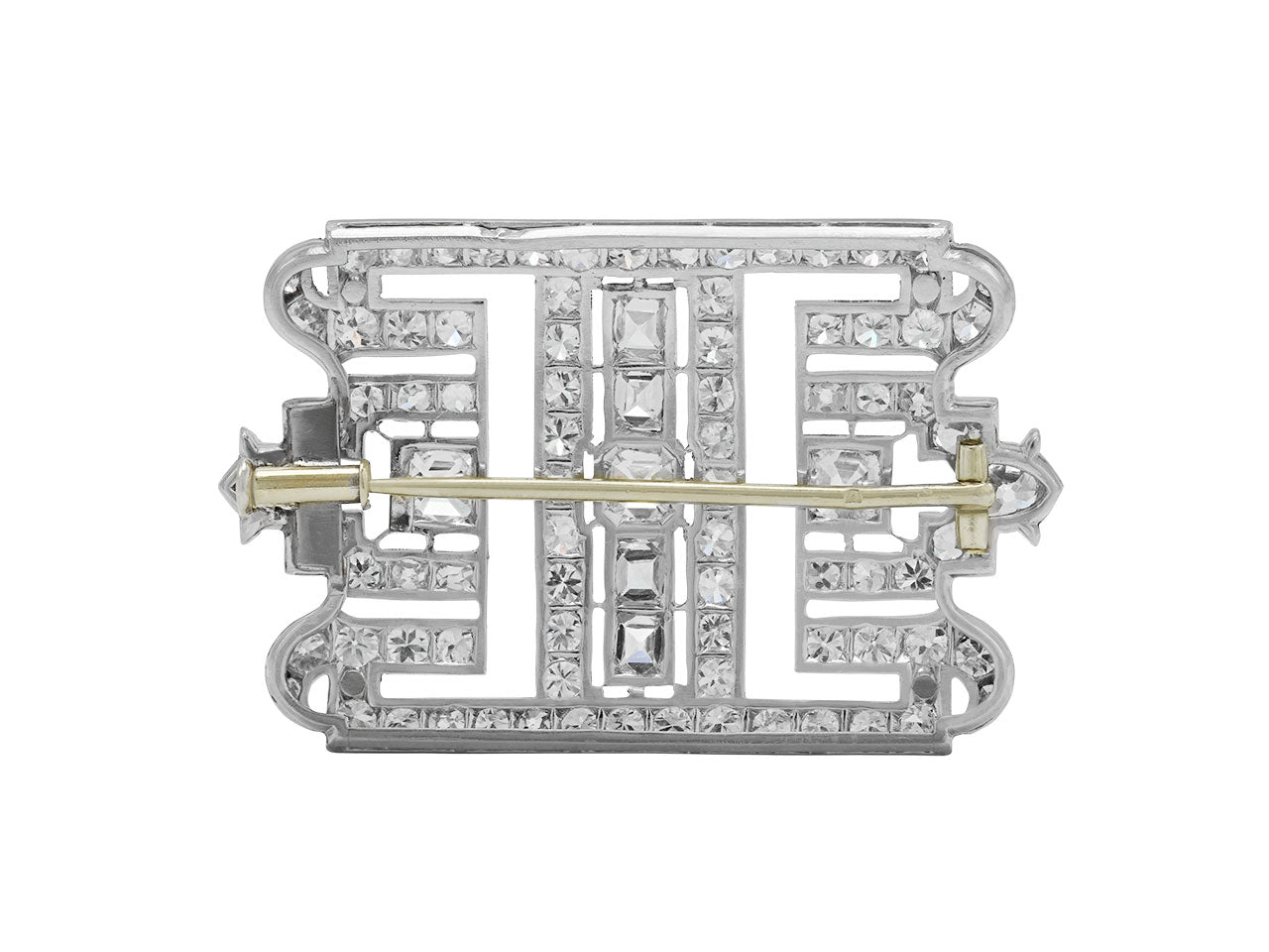 Art Deco Diamond Brooch in Platinum