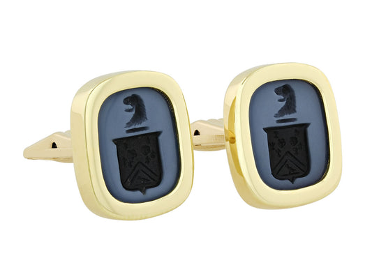Family Crest Cufflinks in 18K Gold
