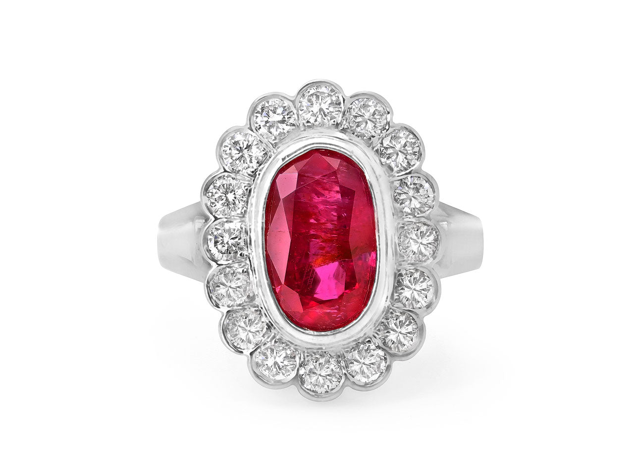 Ruby and Diamond Ring in Platinum