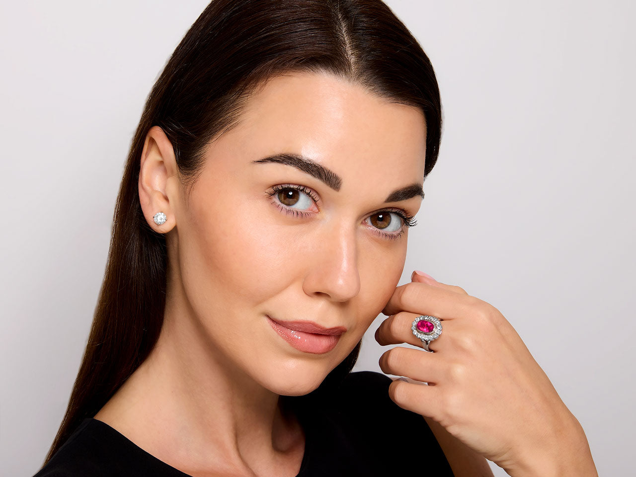 Ruby and Diamond Ring in Platinum