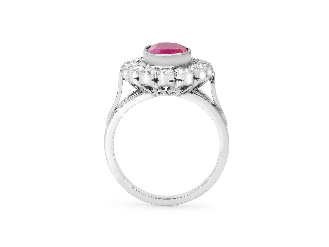 Ruby and Diamond Ring in Platinum