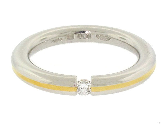 Niessing Diamond Tension Ring in 18K and Platinum