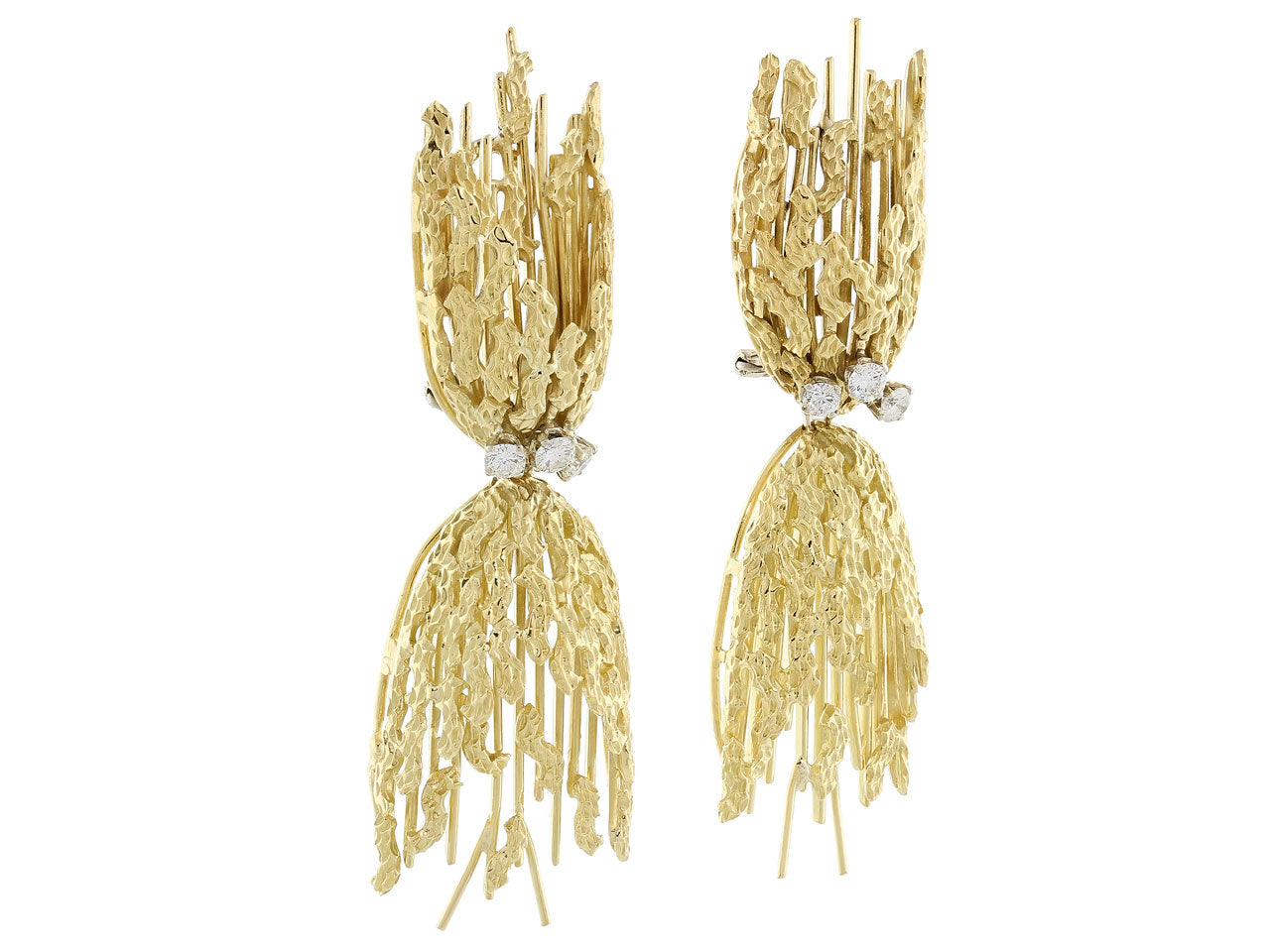 Modernist Diamond Earrings in 18K