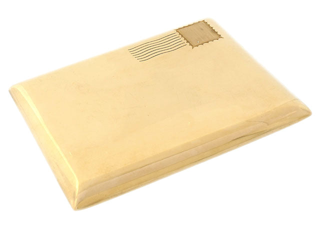 Retro Flato Envelope Compact Box in 14K