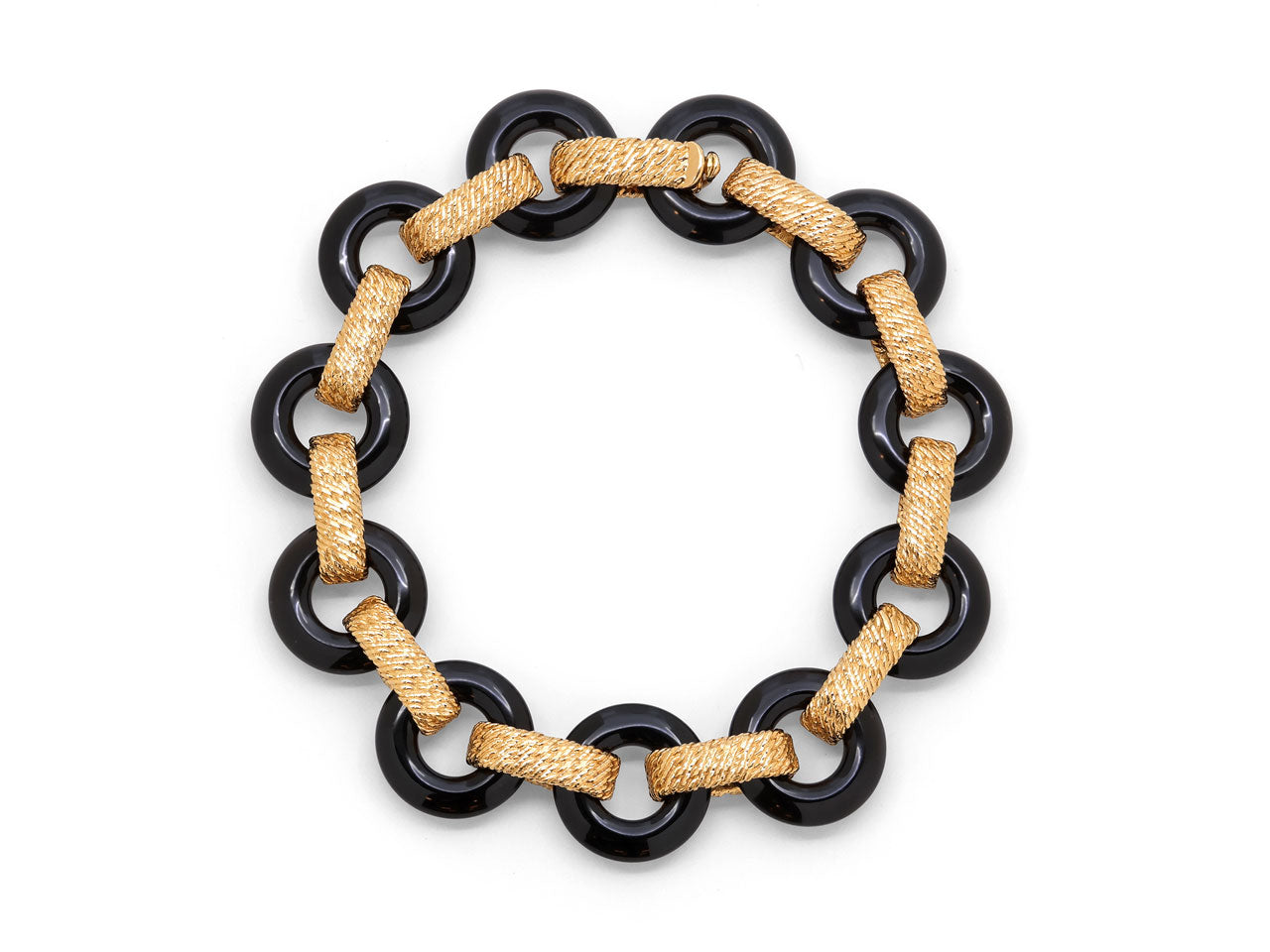Van Cleef & Arpels Onyx and Gold Bracelet in 18K