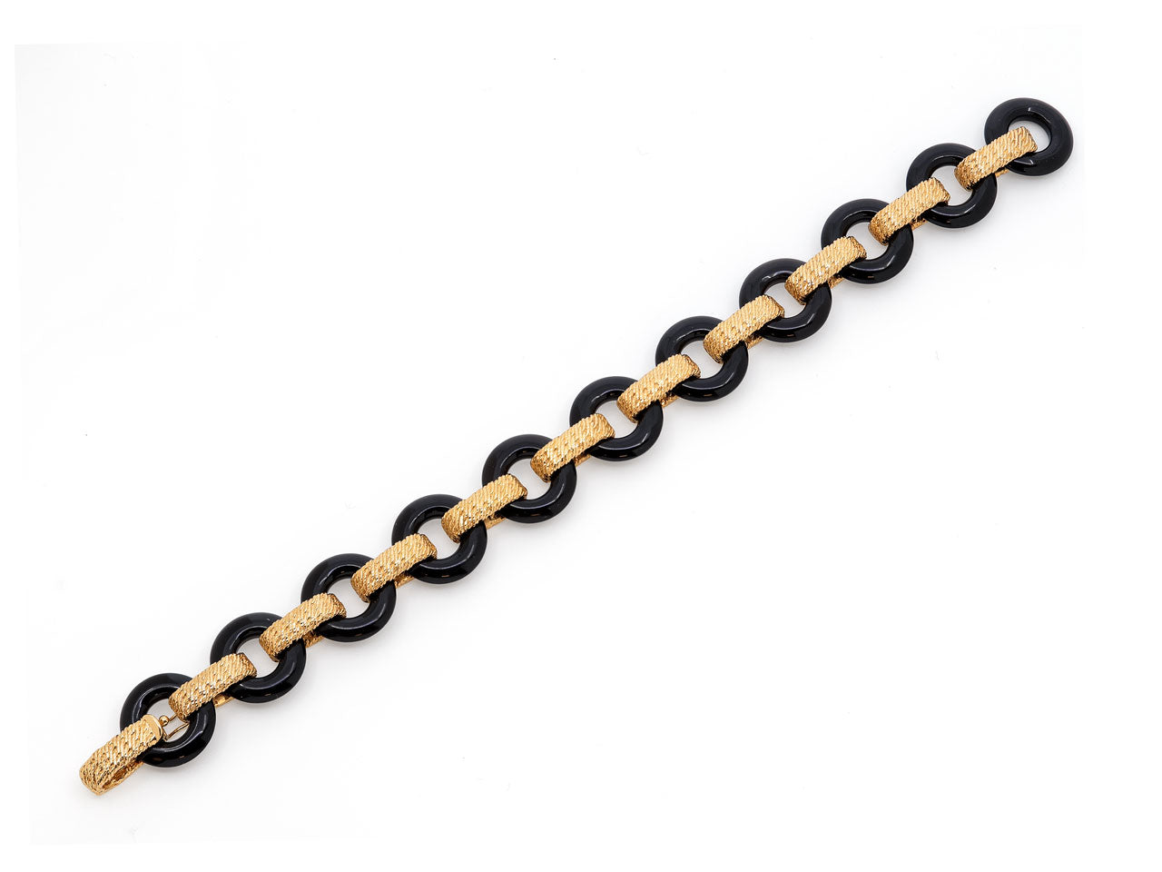 Van Cleef & Arpels Onyx and Gold Bracelet in 18K