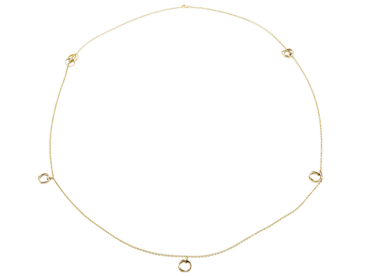 Cartier 'Trinity De Cartier' Station Necklace in 18K Gold