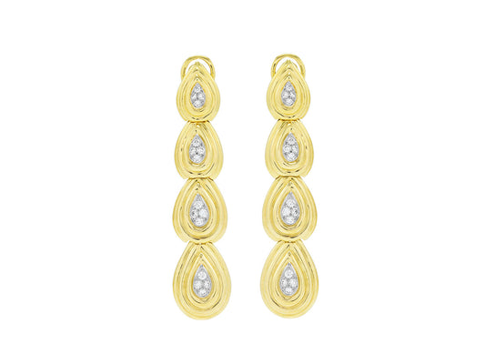 Diamond Teardrop Earrings in 18K