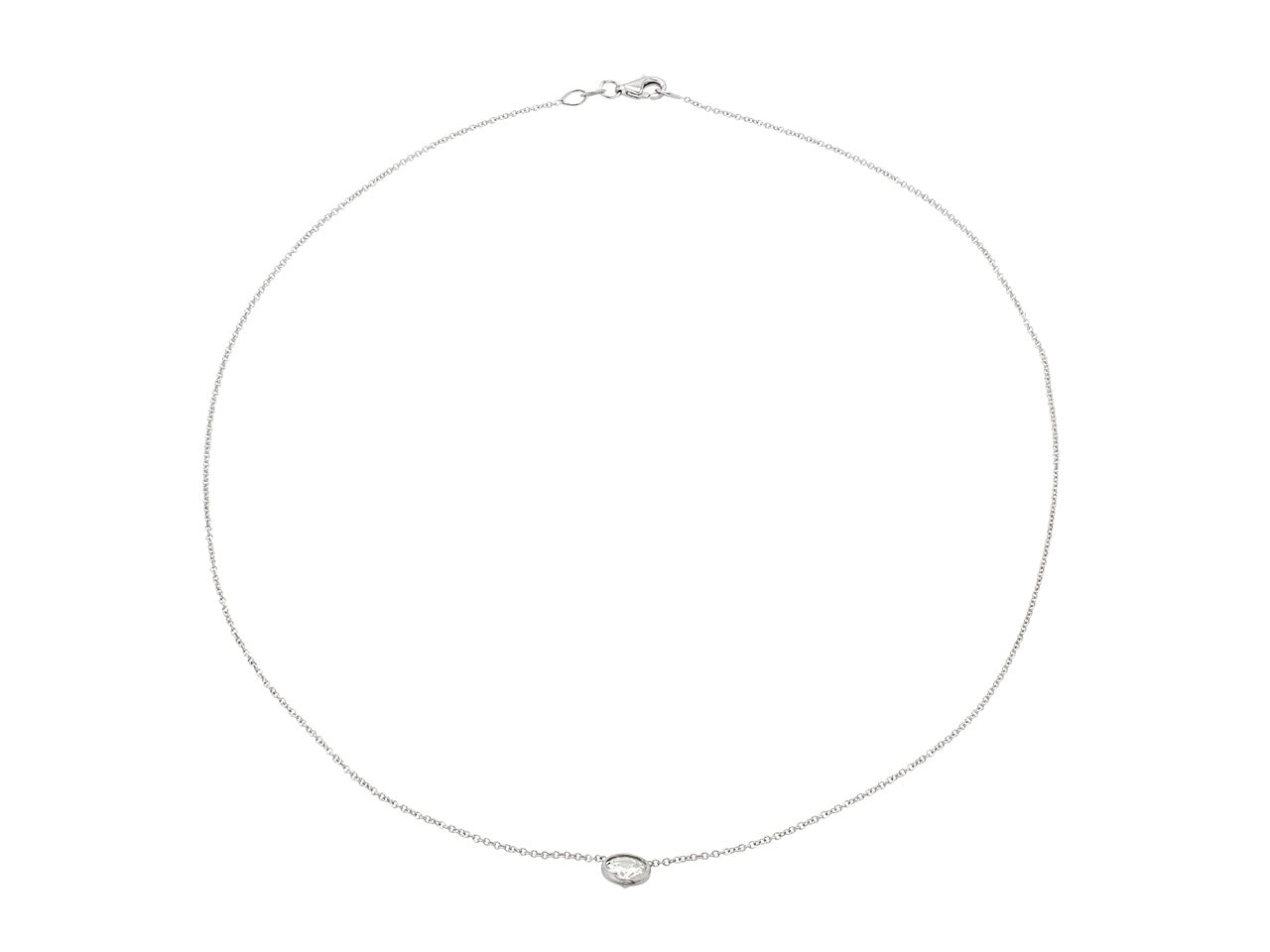 Beladora 'Bespoke' Diamond Solitaire Pendant, 0.70 carats, in 18K White Gold