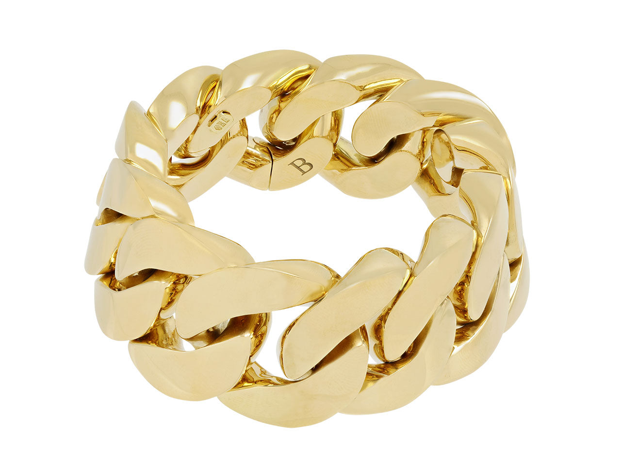 Curb Link Bracelet in 18K Gold, Large, by Beladora