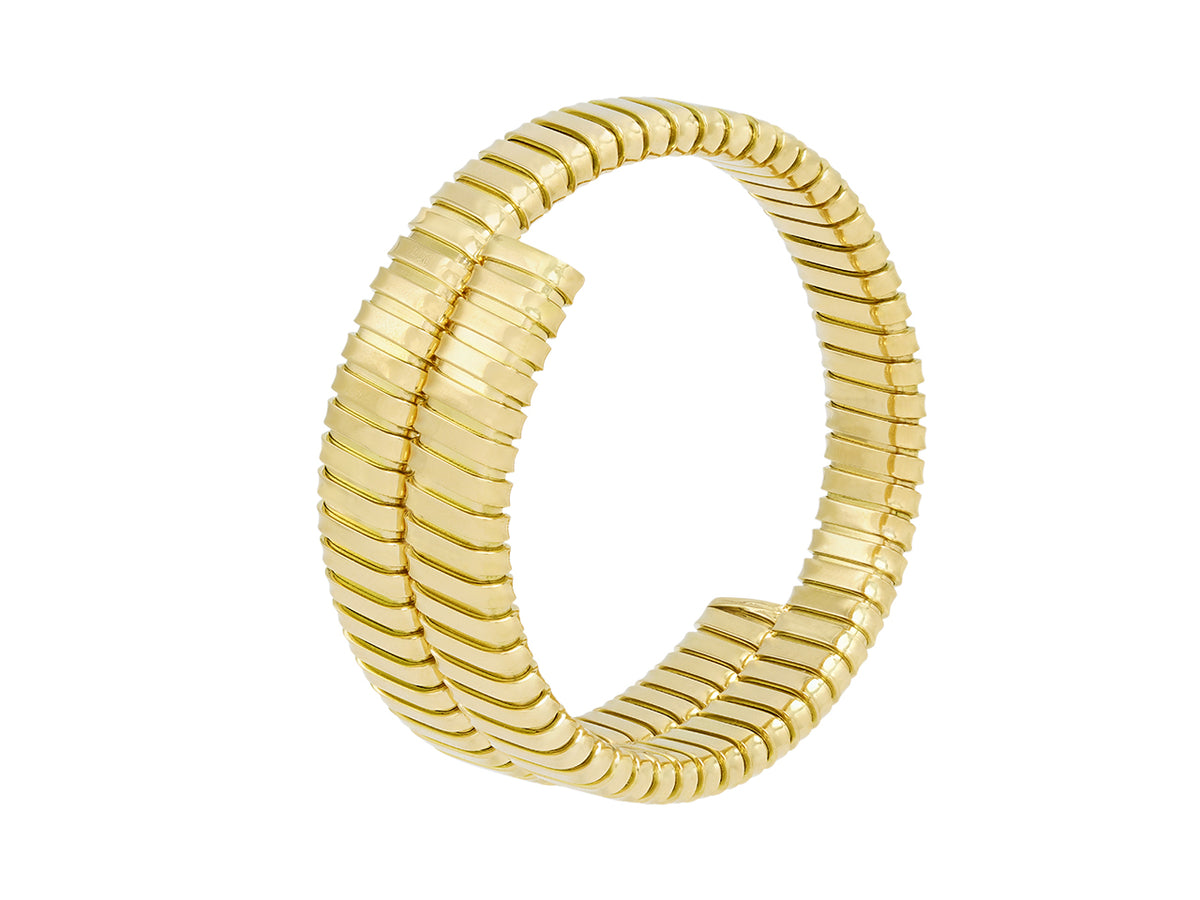 Italian 18K gold double coil bracelet