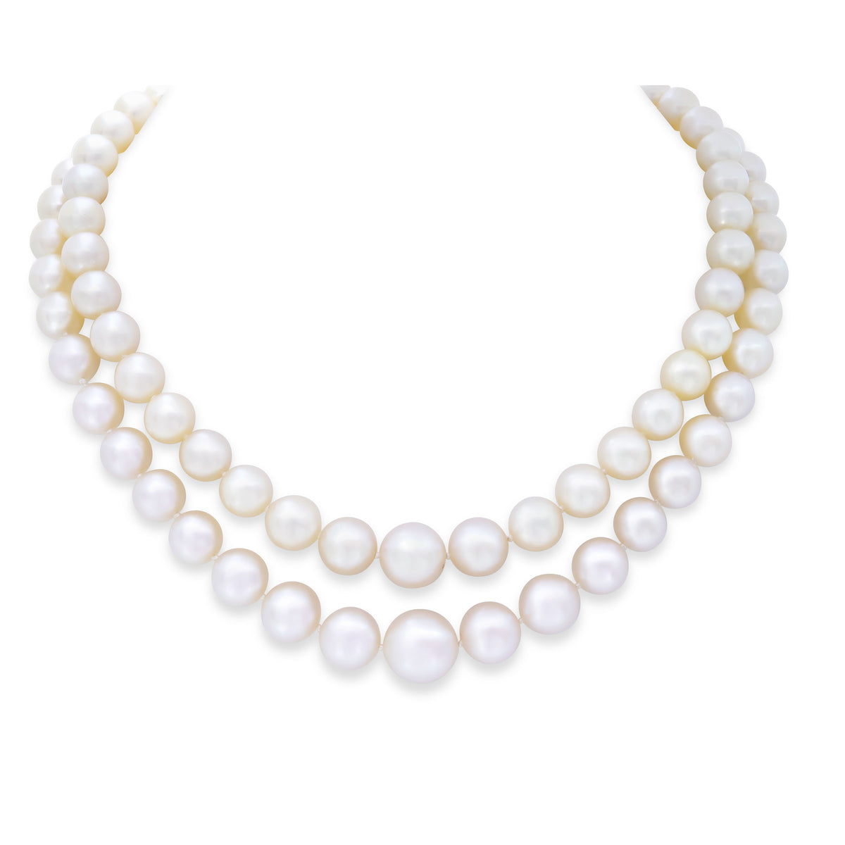 Double strand graduating South Sea pearl necklace