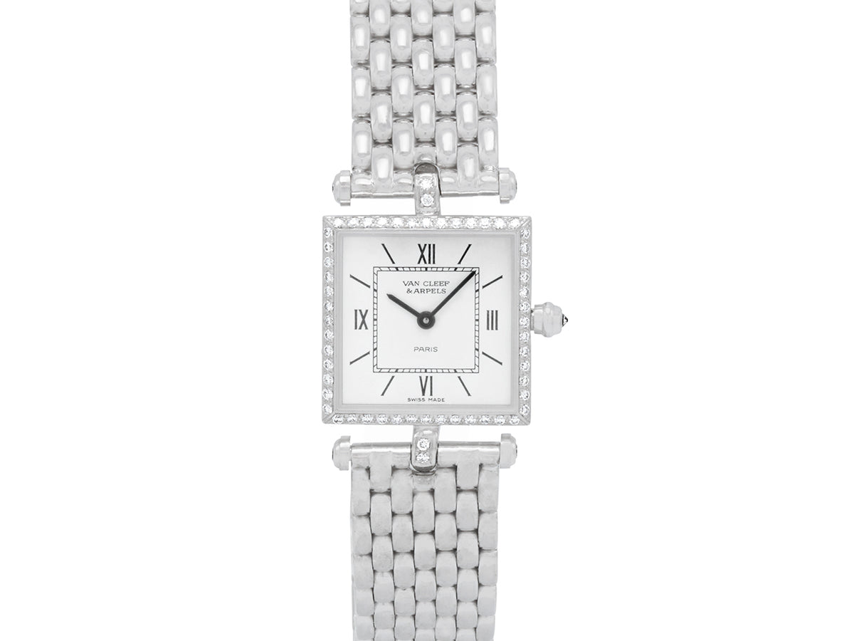 Van Cleef and Arpels diamond watch in white gold