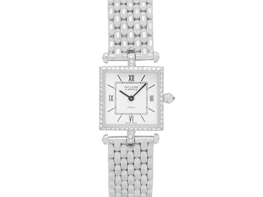 Van Cleef and Arpels diamond watch in white gold