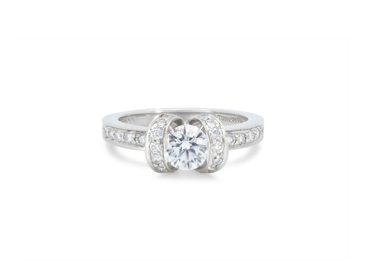 Tiffany & Co. Diamond 'Ribbon' Ring in Platinum