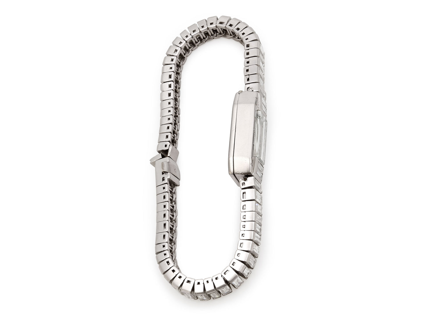 Art Deco Diamond Watch in Platinum