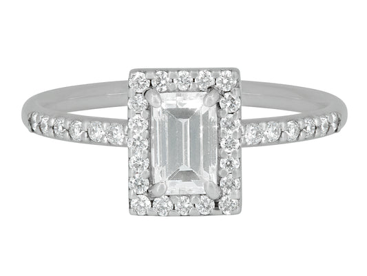 Rhonda Faber Green Baguette Diamond Ring in 18K