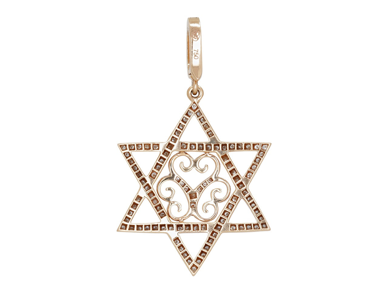 Rhonda Faber Green 'Star of David' Diamond Pendant in 18K Rose Gold