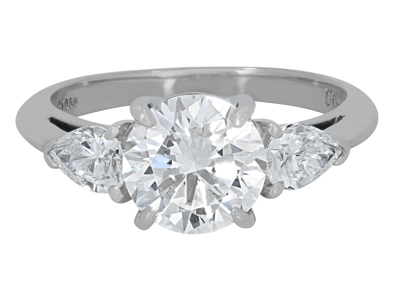 Tiffany & Co. Diamond Ring, 2.04 Carat E/VS1, in Platinum