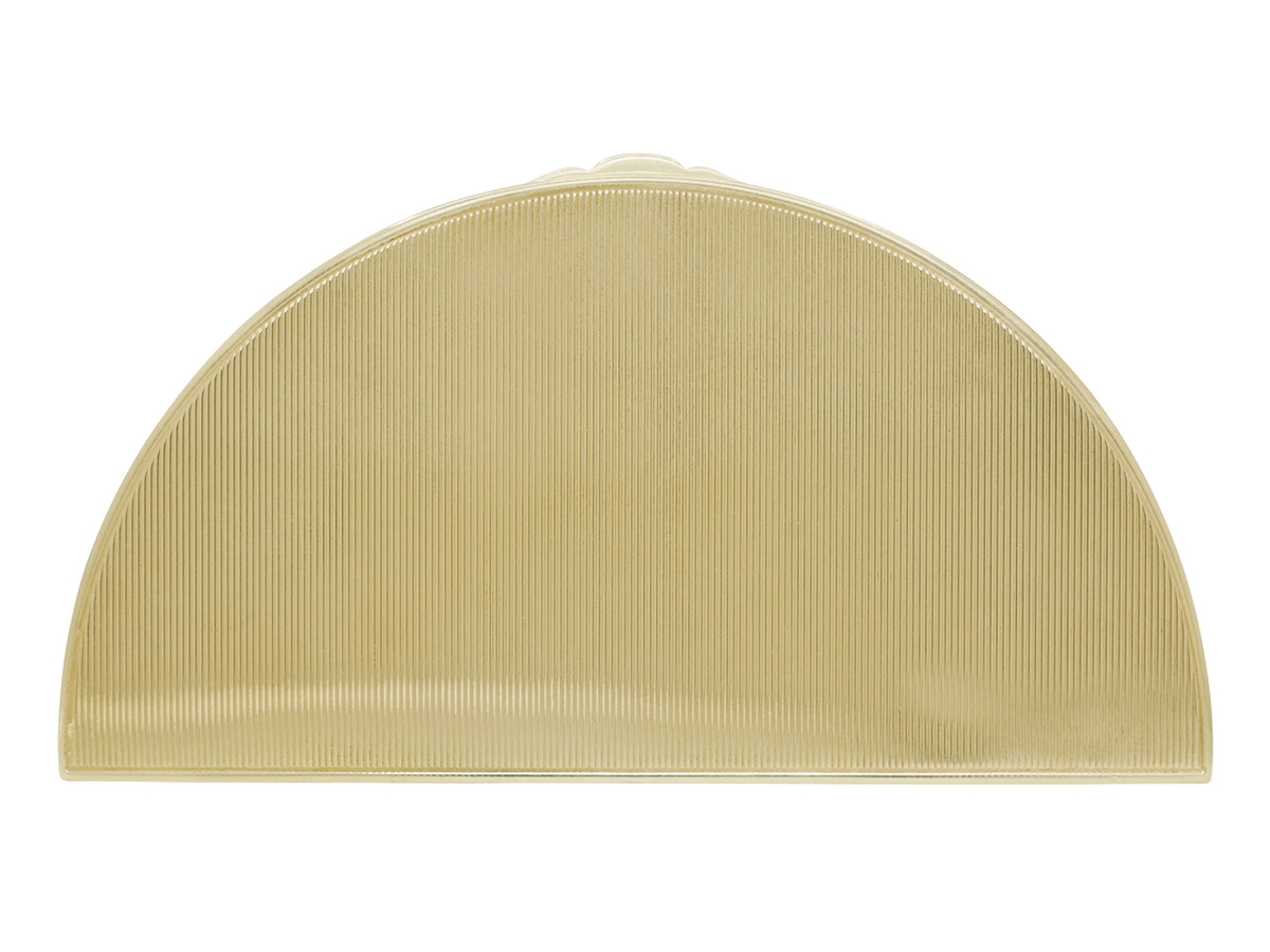 Fluted 14K yellow gold half moon box