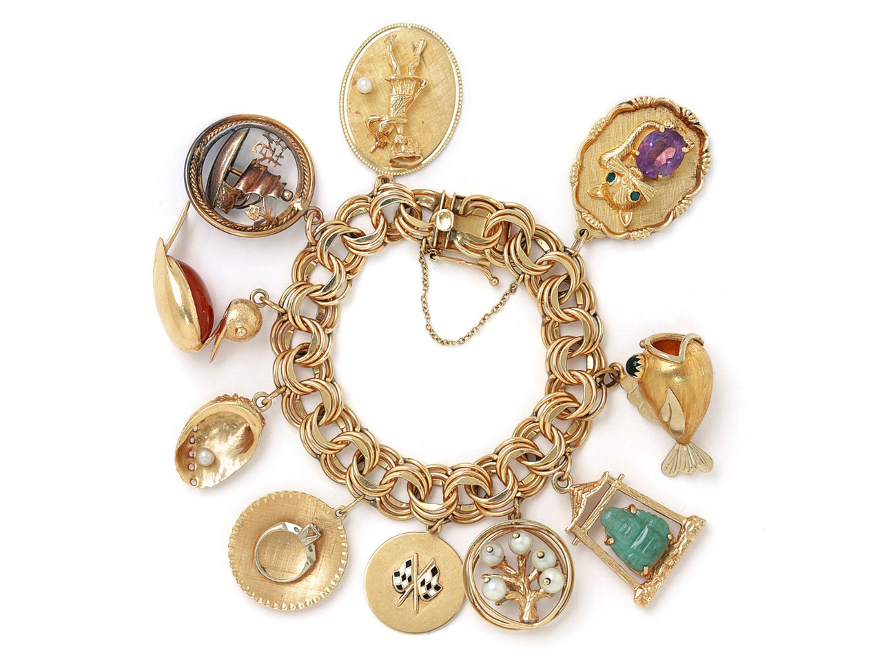 Charm Bracelet in 14K Gold