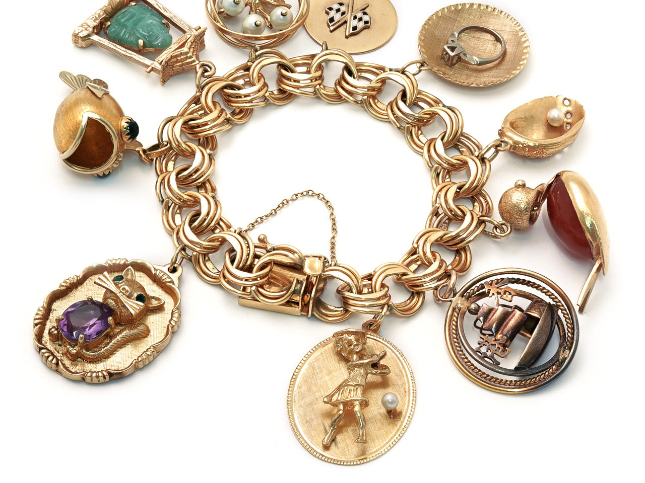 Charm Bracelet in 14K Gold