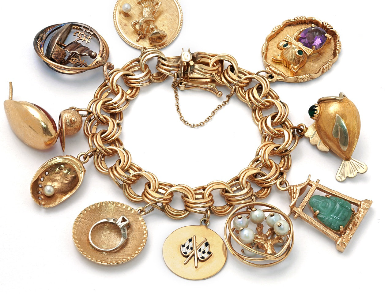 Charm Bracelet in 14K Gold