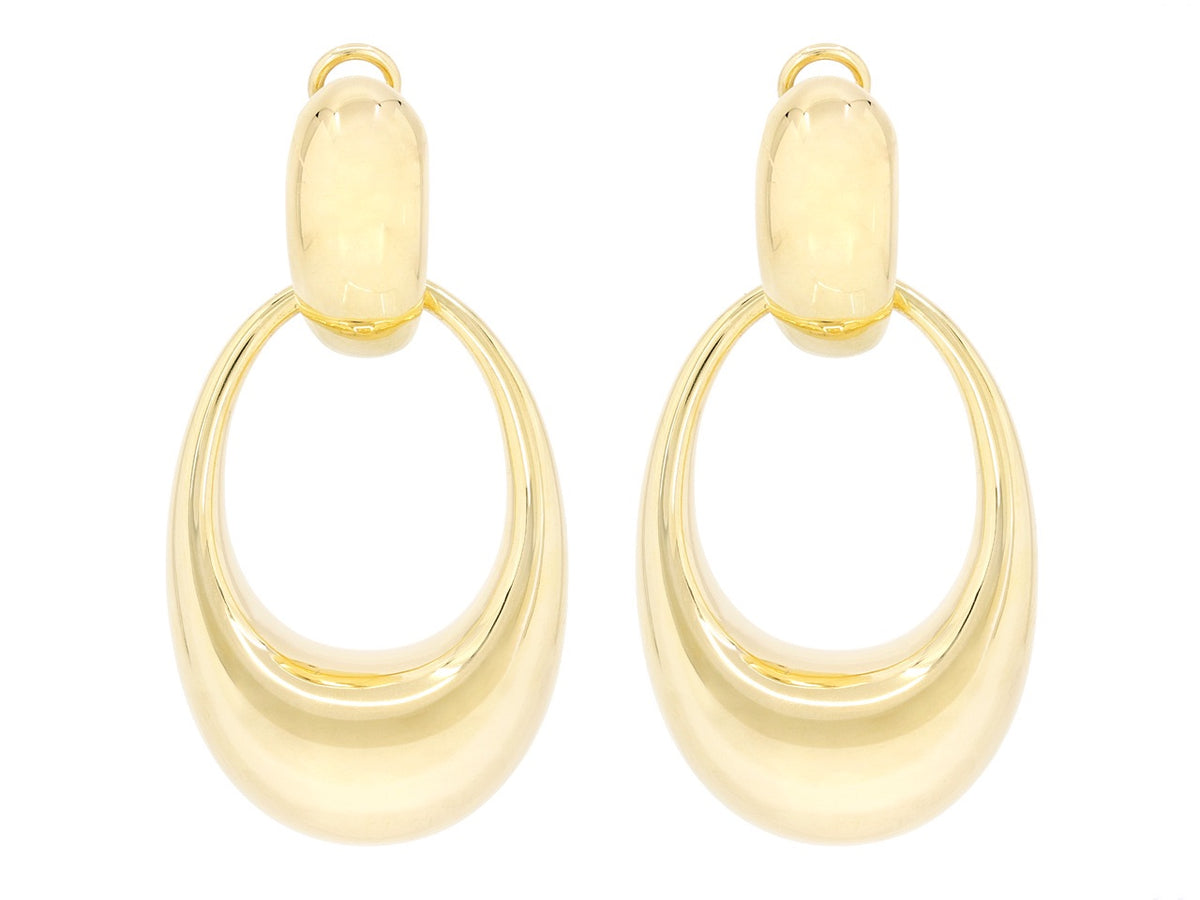 Pair of 18K gold door knocker earrings