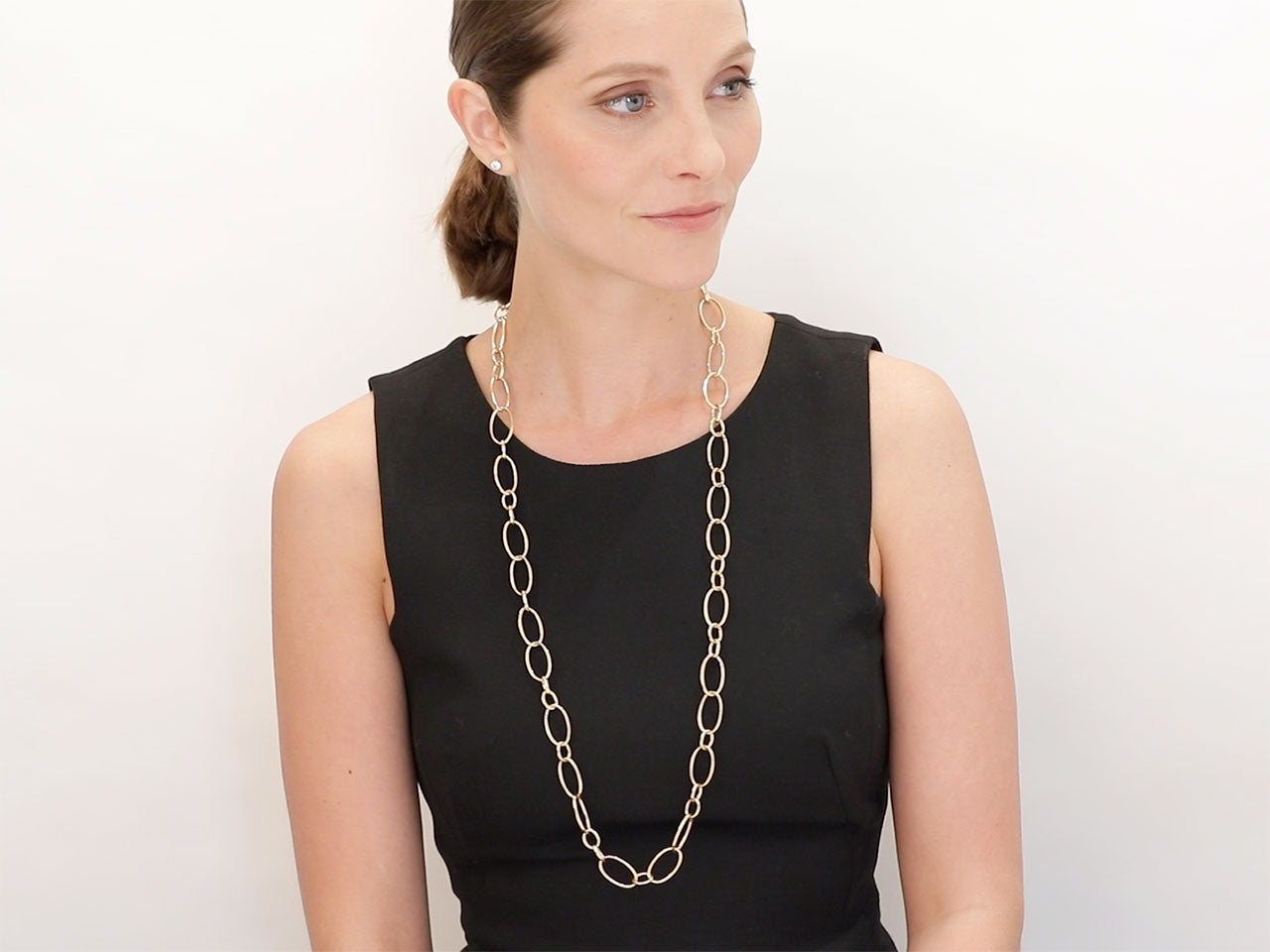 Italian Oval Link Gold Chain in 18K, by Beladora
