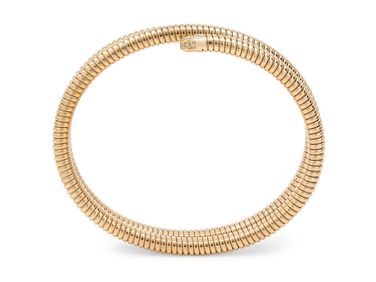 Two row 18K gold Tubogas wrap bracelet