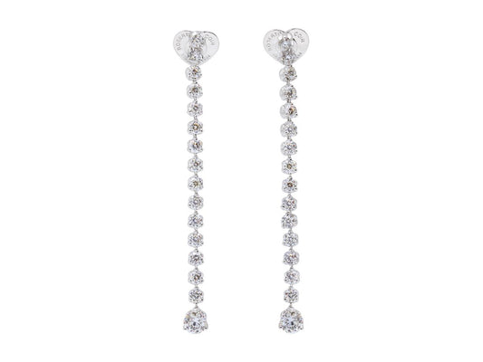 Roberto Coin Diamond 'Tulip Duster' Earrings in 18K White Gold