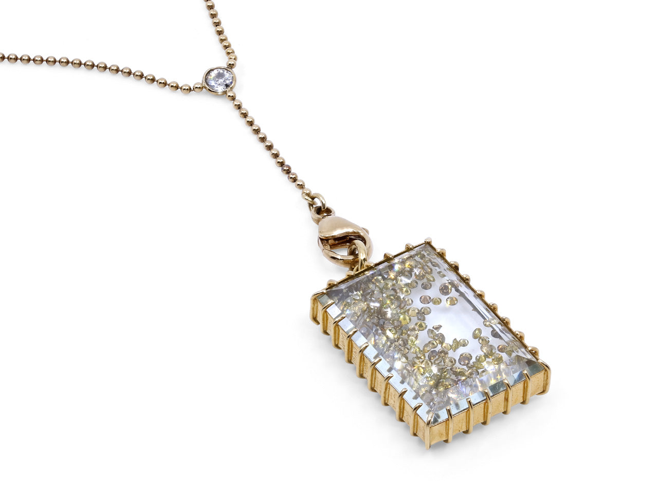 Renee Lewis Diamond 'Shake' Lariat Necklace in 18K Gold