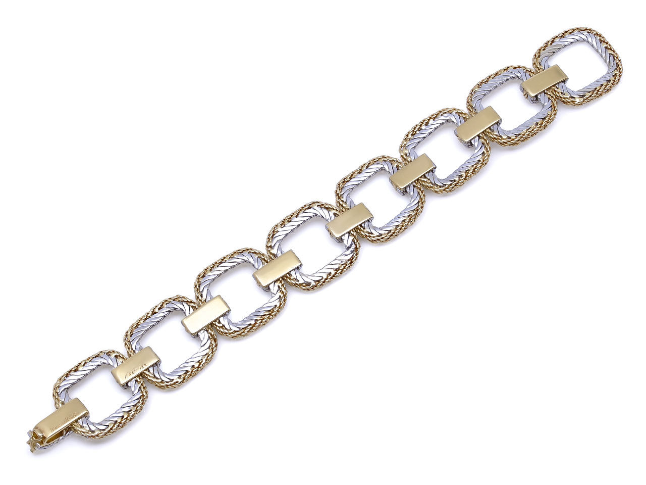 Buccellati Two-Tone Link Bracelet in 18K Gold
