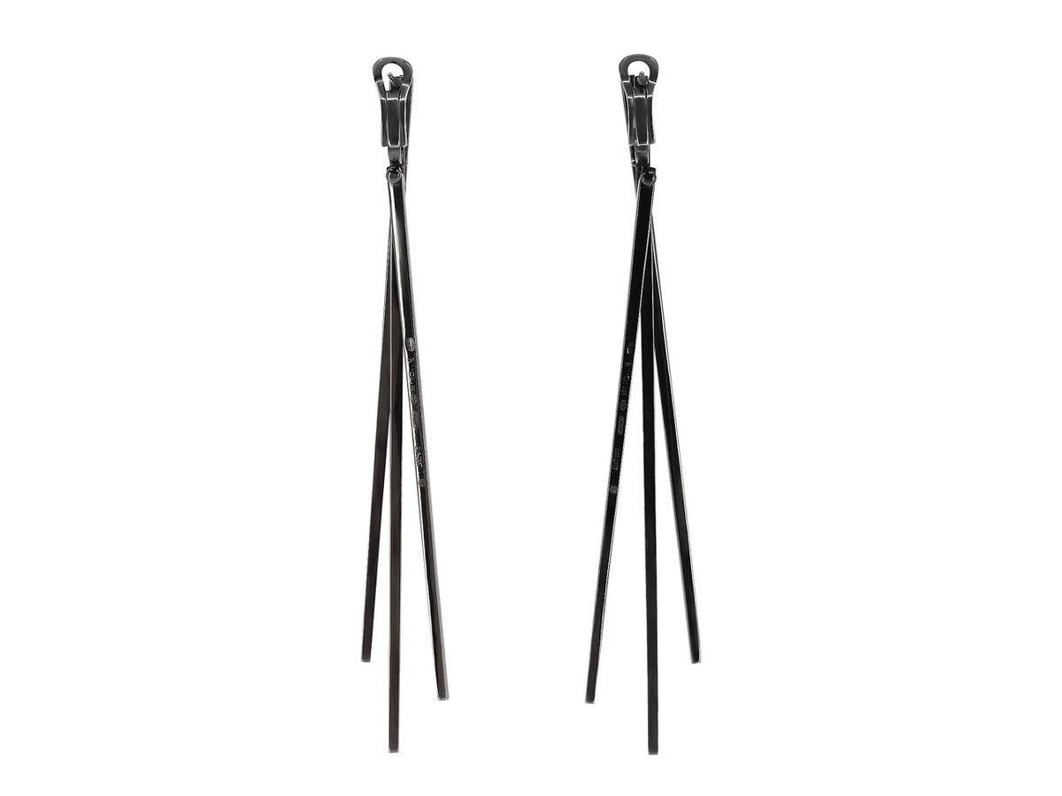 Repossi blackened gold diamond drop earrings