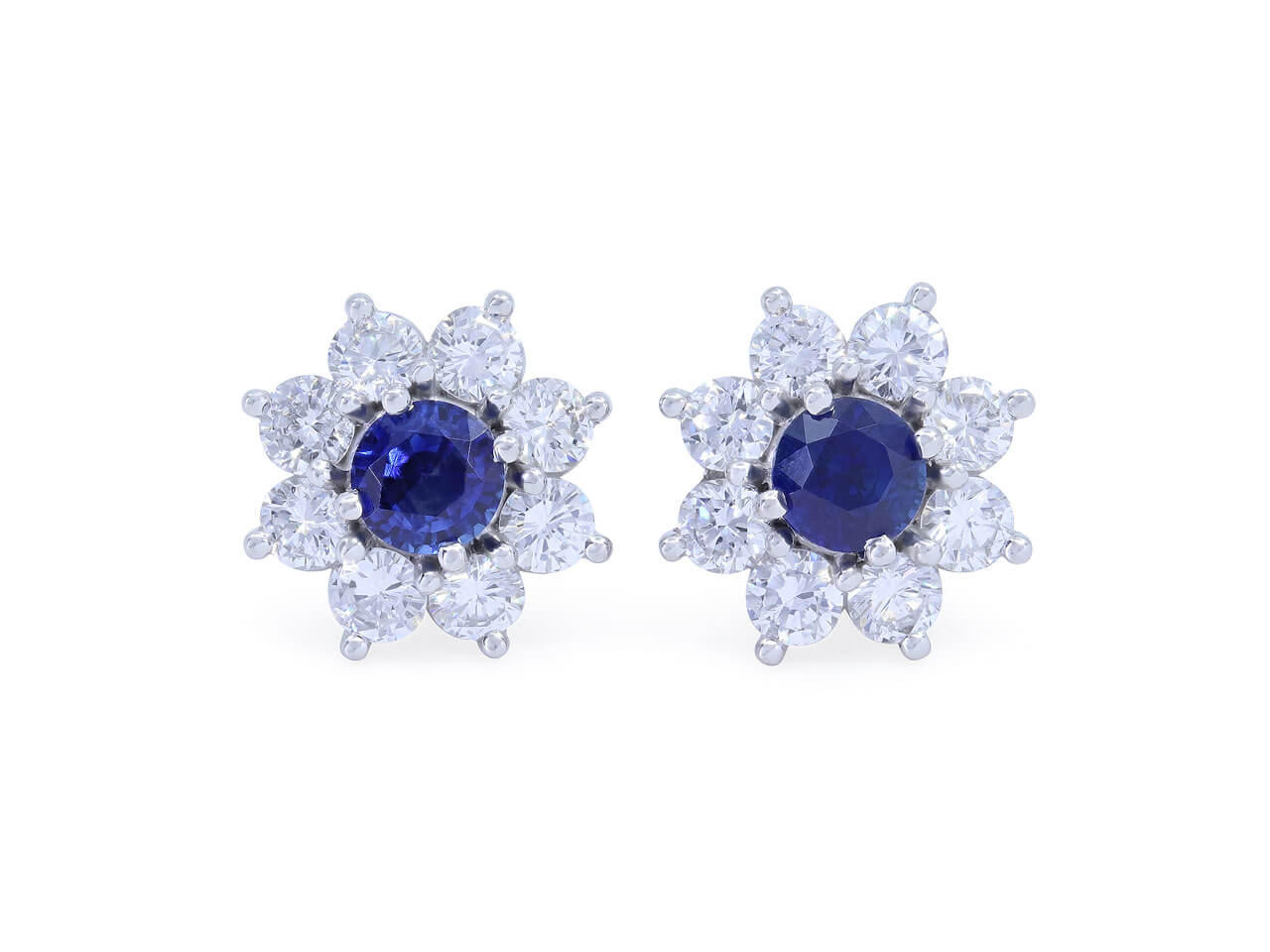 Beladora 'Bespoke' Sapphire and Diamond Earrings in Platinum